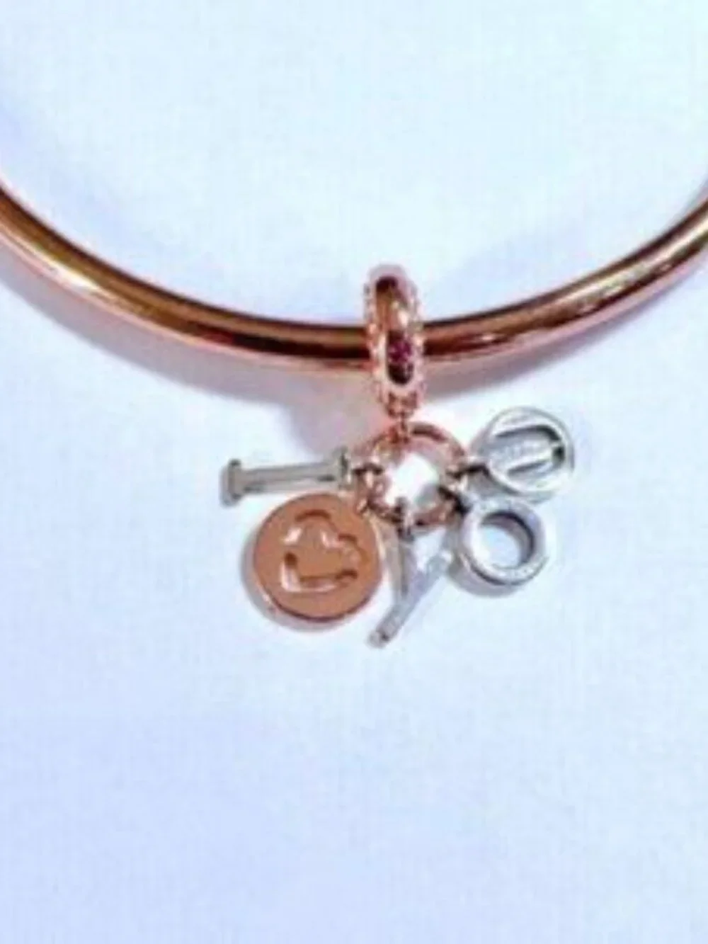 I Love You Letters Charm For Bracelet, Sterling Silver Charm - Picture 2 of 5